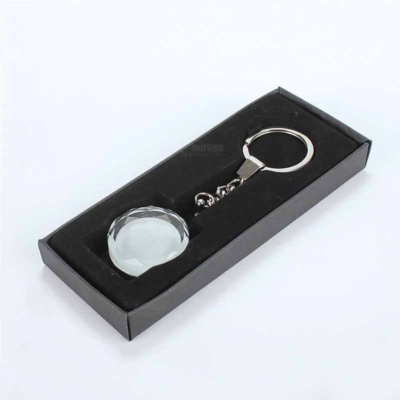 

10Pcs Keyrings Round Blank Crystal Sublimation Printing For Heat Press Machine