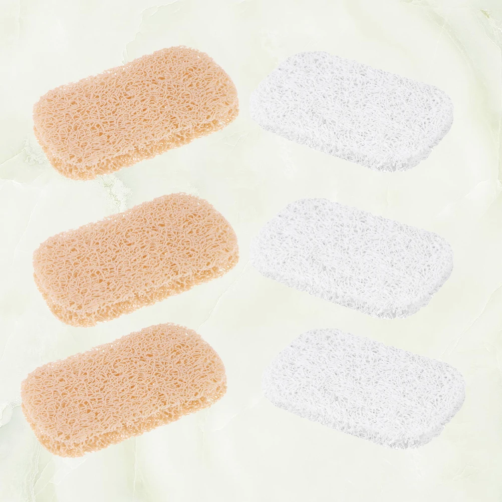 

6pcs Anti Slip Saver Dish with Drainage Holes for Bathroom Kitchen Bar Self Draining Drying Pad Soap Dish Holder for Liquid