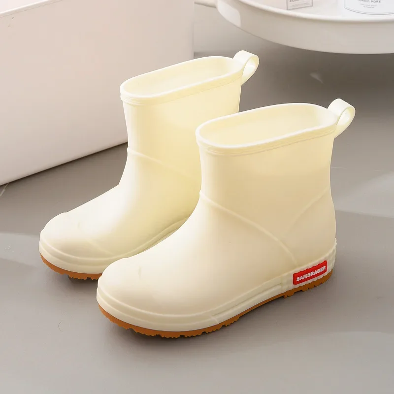 Rubber Water Boots Women Rain Boots Spring Outdoor Fashion Casual Rain Shoes Women 2024 Winter Thicken Cotton Cover Work Boots