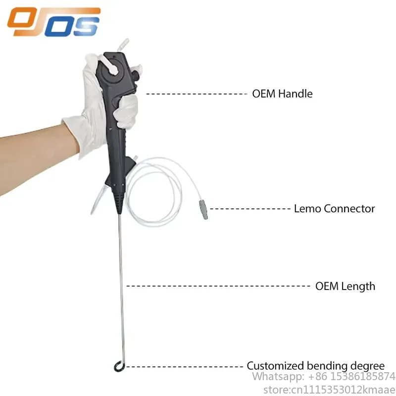 Vesquyn Portable USB Medical Bronchoscope Flexible Endoscope 3.8mm–5.4mm 1280x720p OEM