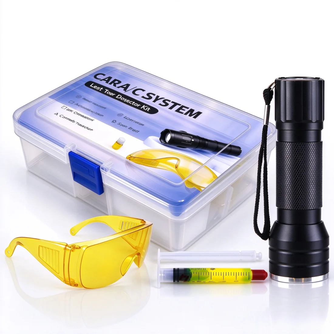 21 LED UV Flashlight Car A/C UV Leak Detector Kit Refrigerant Leak Test Tool for Auto Air Conditioning R134a R1234yf