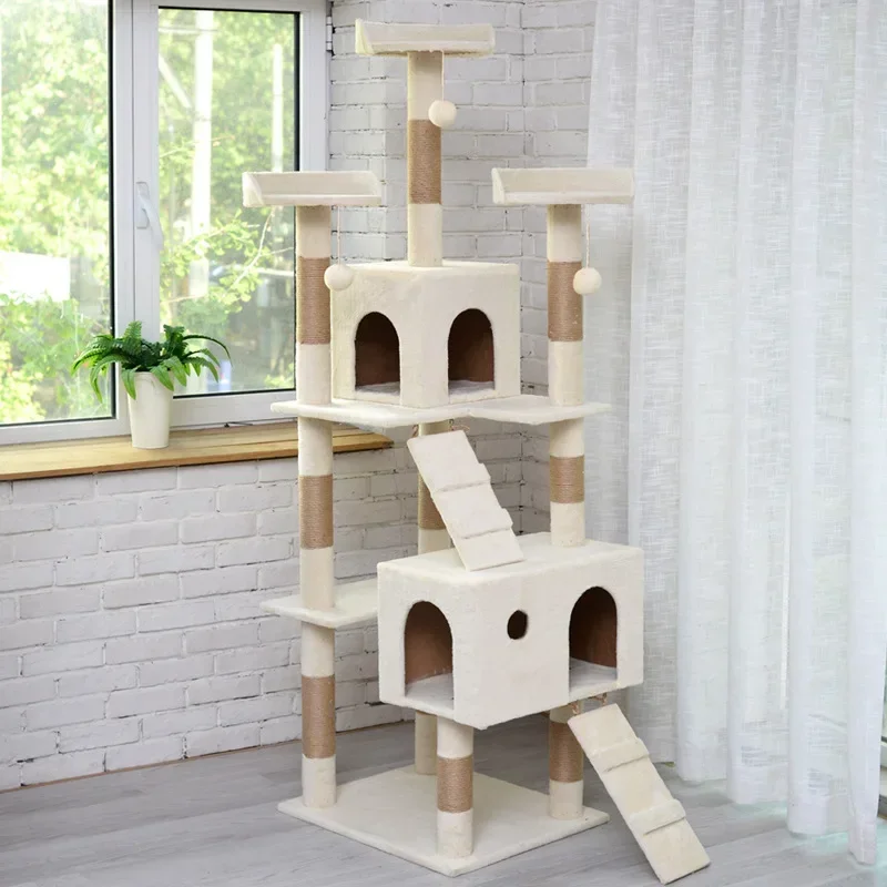 

Cat Tree Multi-layer Cat Climbing Frame Jump Cat Scratching Table Toy Supplies Scratching Post Non-debris Vertical Pet Furniture