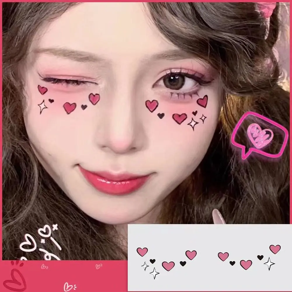 No Irritation Face Tattoo Stickers Disposable Sweatproof Blush Face Patch Waterproof Environmentally Temporary Tattoo Sticker