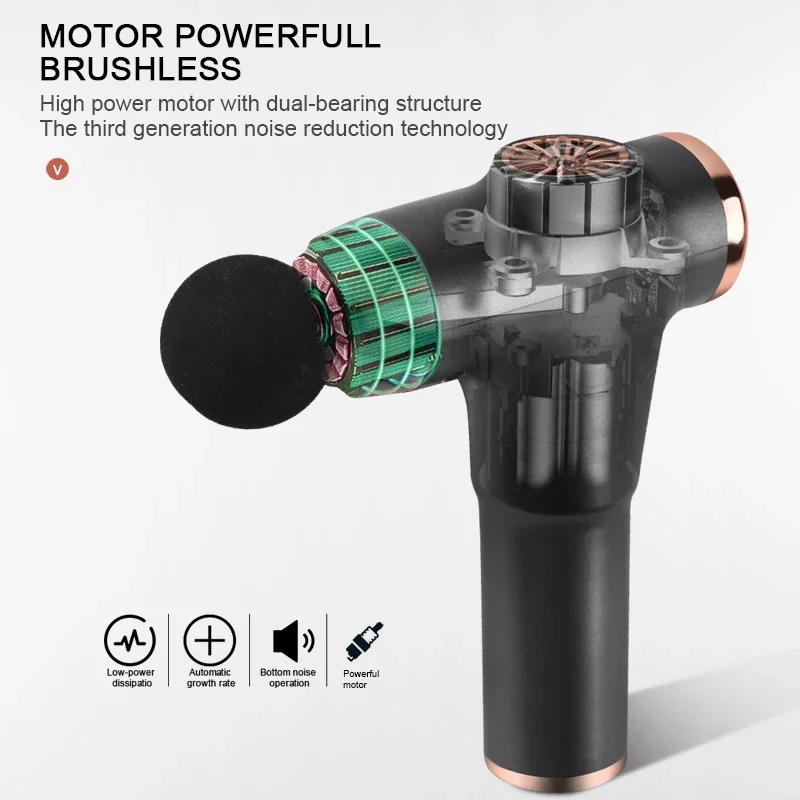Electric Massage Gun 4 Head Massage Stick Masajeador Deep Muscle Stimulator Relaxation Anti-stress Body Saude Cellulite Gym
