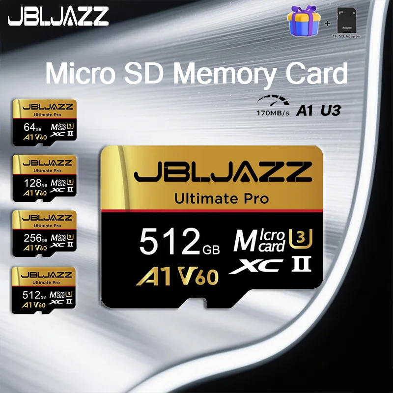 Carte Micro TF/SD 512 Go, carte mémoire Flash Classe 10, micro Mini SD 128 Go 64 Go, cartes TF SD pour smartphone, stockage Flash