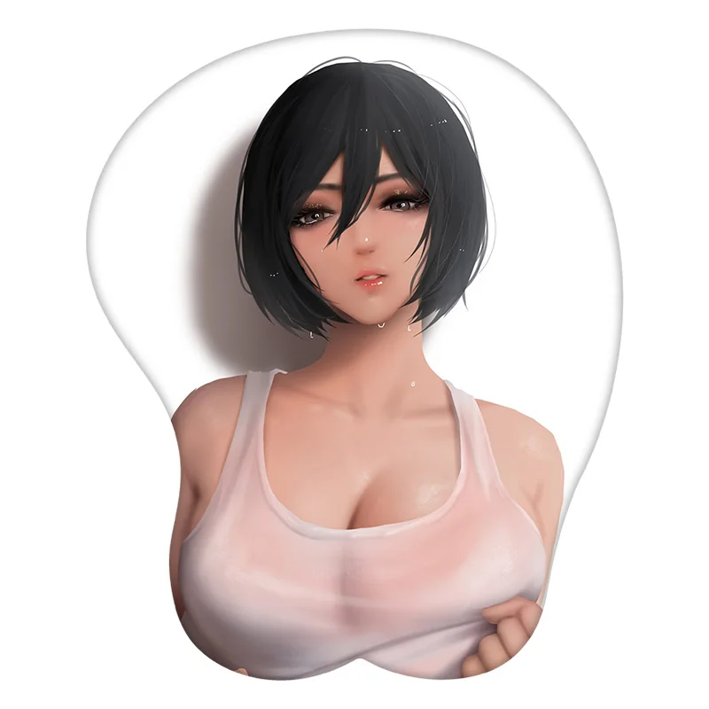 

Коврик для мыши Mikasa Ackerman с аниме 3D, силиконовый коврик для мыши с подставкой под запястье, привлекательный креативный игровой коврик для мыши