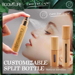 Bouteille de parfum en bois de bambou 5ml 10ml, 1 pièce, rechargeable, conteneur vide pour voyage, maquillage, atomiseur d'eau pour filles