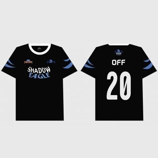 Custom Name Number Shadow Eagle Sport Jersey Men's Shirts Black Blue Stripe Print Short Sleeve Tee Personalized Team Casual Tops