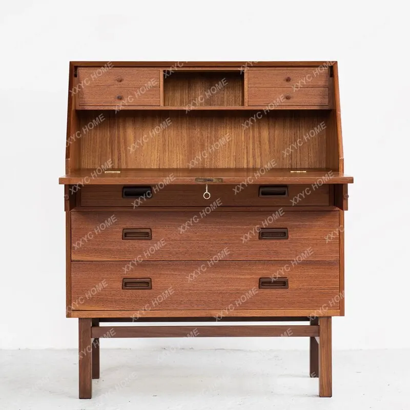 XXMedieval solid wood retro locker teak side cabinet multi-functional storage cabinet