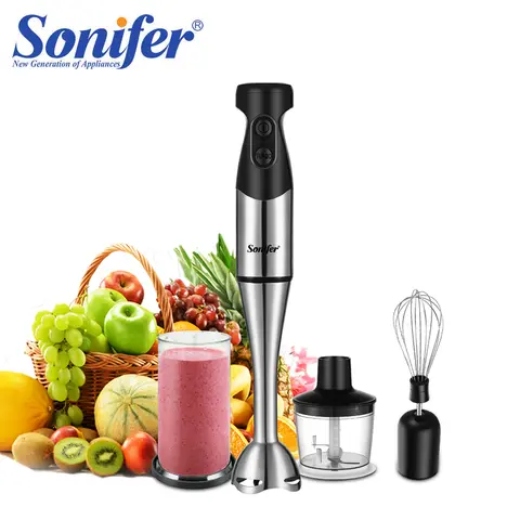 Sonifer 3-i-1 stavmixer 500 W med avtagbar bas och visp för juice, sylt, köttfärs 8 best sales stabmixer - №1