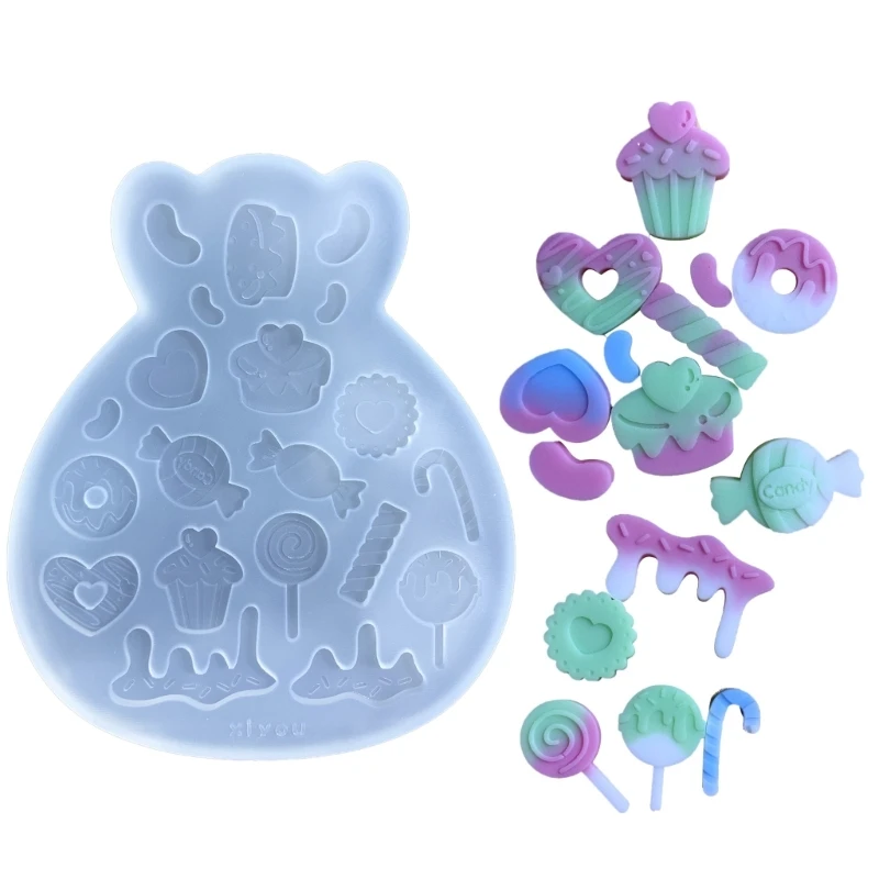 

R3MC Heart Candy Silicone Mold Hollow Epoxy Shaker Fillings Silicone Molds Epoxy Resin Filler Mold for Quicksand Resin Molds