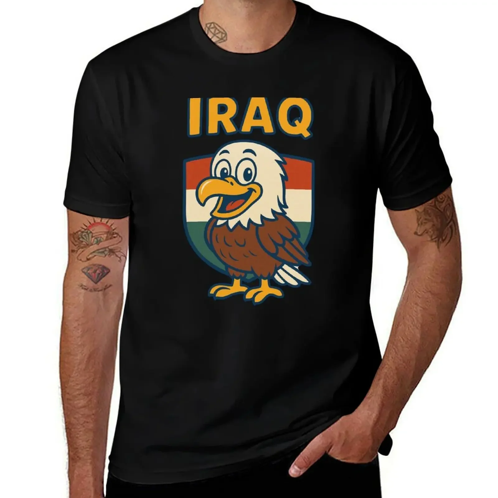 

Iraq Eagle bird badge funny. T-Shirt korean fashion baggy shirts valentines clothes T-shirts oversize workout shirts for men