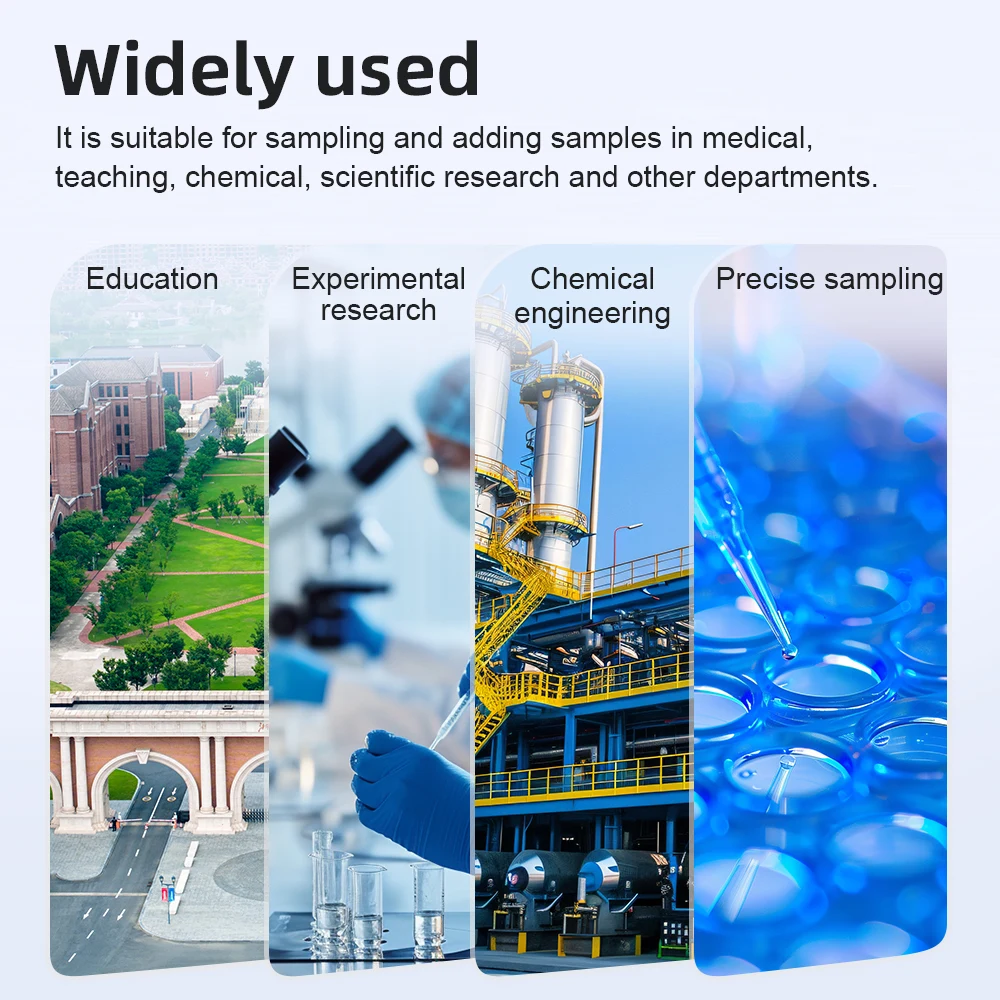 ماصة واحدة قابلة للتعديل ماصة يدوية محمولة 0.1 ~ 1000UL معدات مختبر ماصة صغيرة مع نصائح ماصة #5