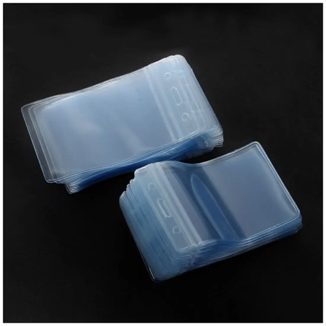 ที่ใส่บัตรประจำตัวป้ายชื่อป้ายชื่อแนวตั้งทำจากพลาสติกใส50ชิ้น