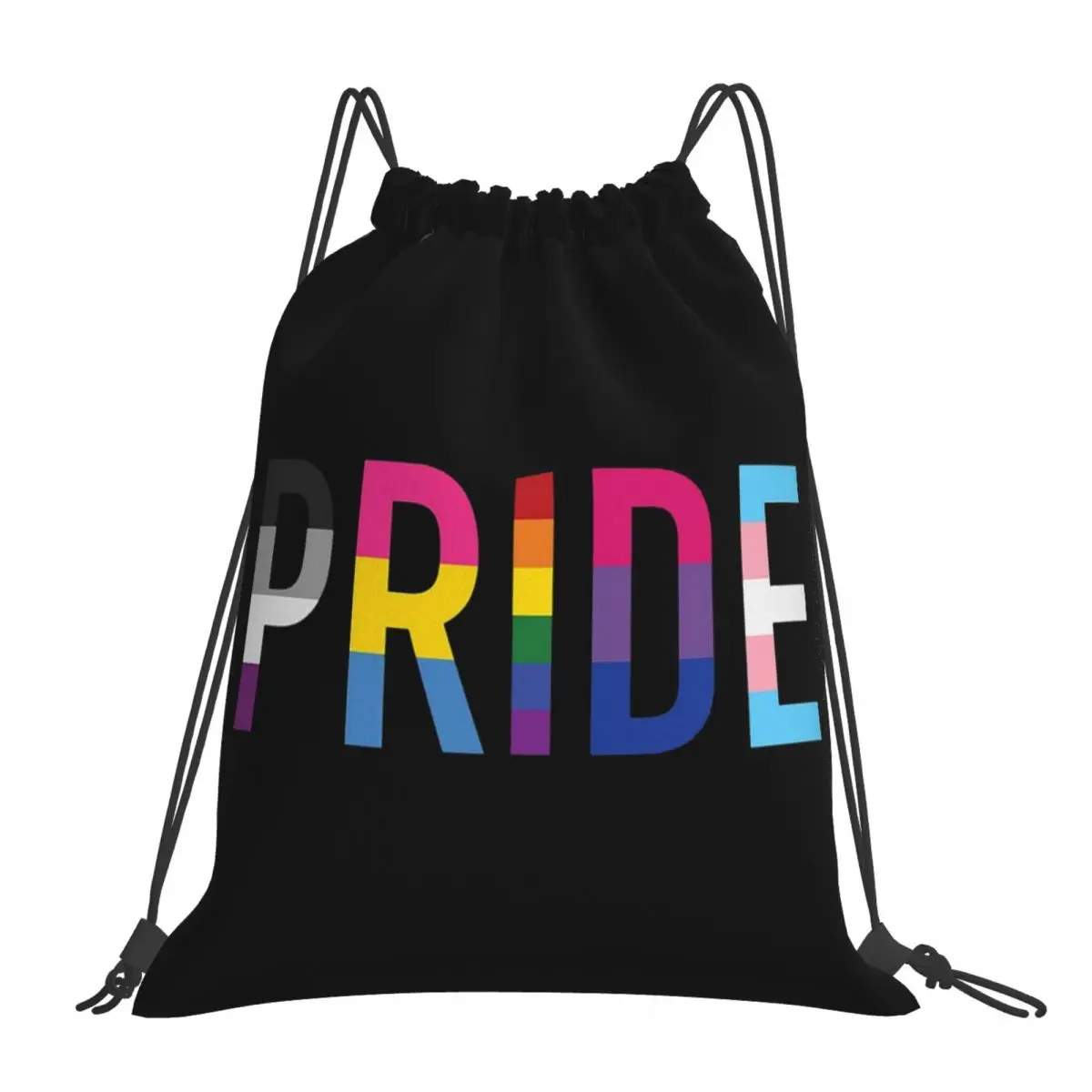 Pride, Various Queer Flags 1 Backpacks Multi-function Portable Drawstring Bags Shoes Bag Book Bags For Travel Students
