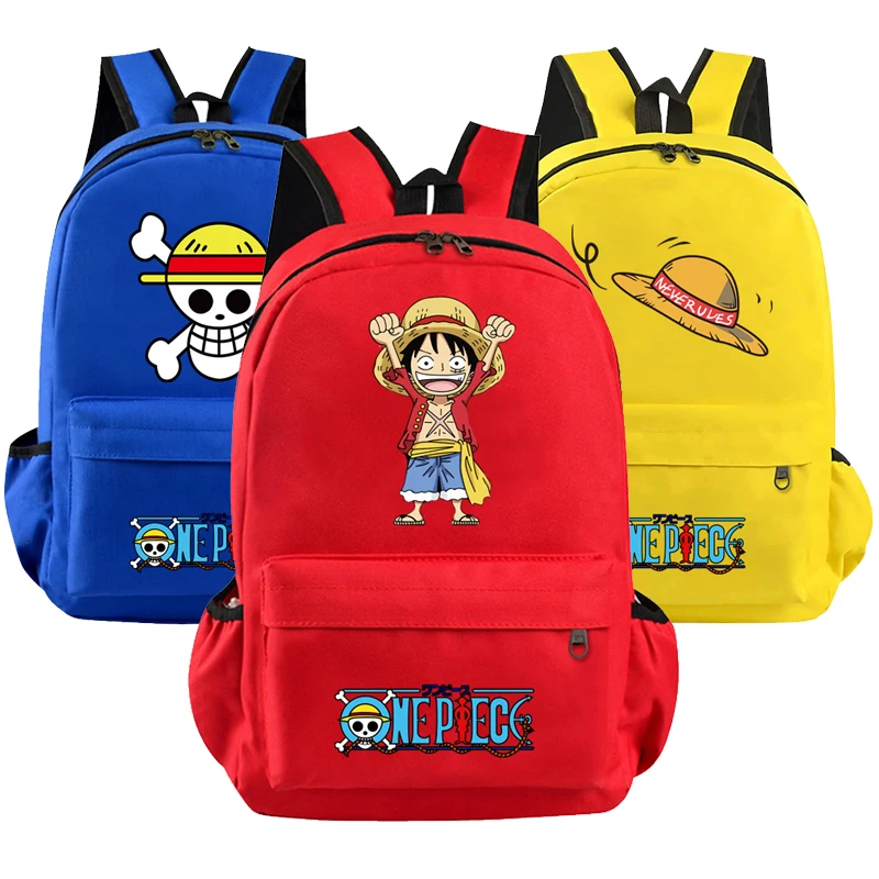 Anime One Piece Backpack for Boy Girl Hildren Back To School Schoolbag Student Kawaii Backpack Luffy Nami Usopp Lightweight Bags