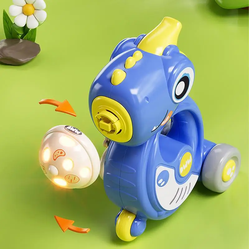 Pull Back Dinosaur Cars Toddlers Dinosaur Toys  for Boys Pull Back Cars With Flying Saucer Whistle Spinning Top Educational Toys