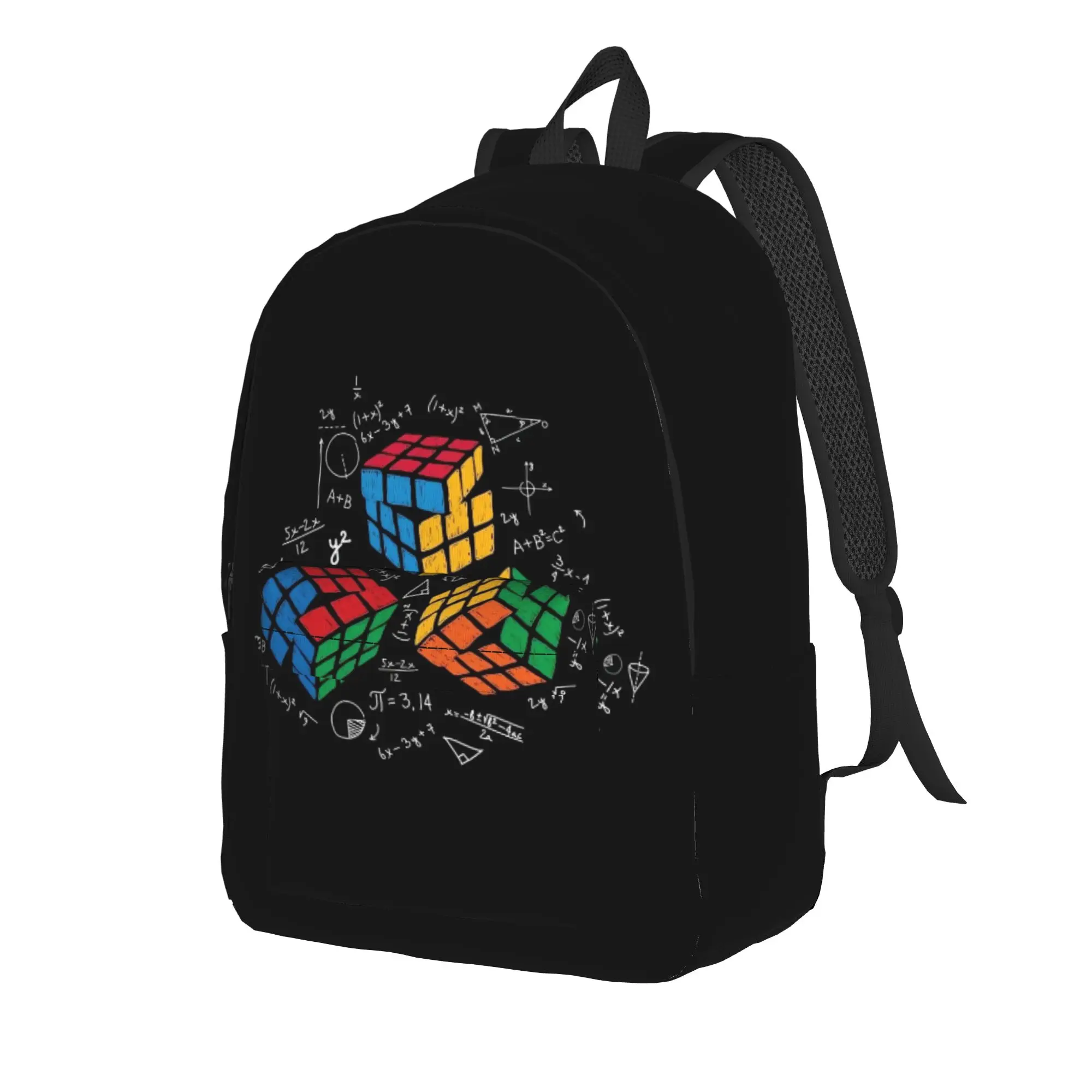 Math Rubik Rubix Rubics Player Cube Math Backpack  Women Men  Outdoor Style Backpacks Durable Cool High School Bags Rucksack