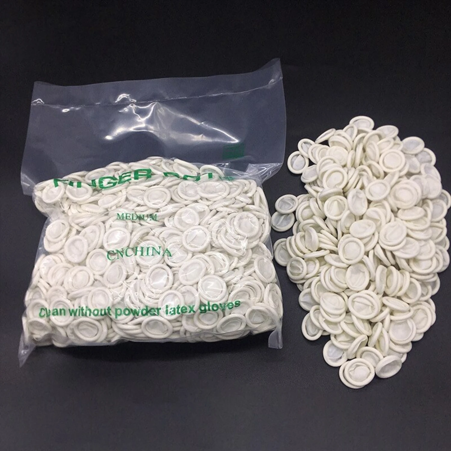 Enhanced Protection Hygienic Clean White Disposable Latex Finger Covers - Anti-Static Embroidered Feature for Premium Safety - P