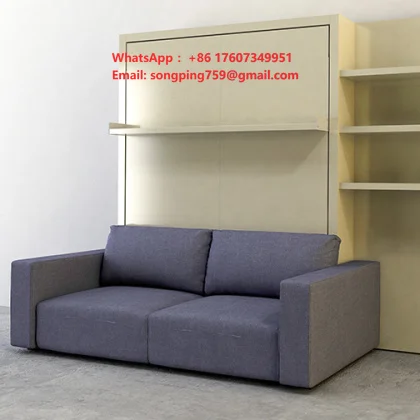 Integrated Invisible Hardware Convertible Foldable Murphy Bed Frame Accessories Woodworking Style Modern Wall Bed Murphy