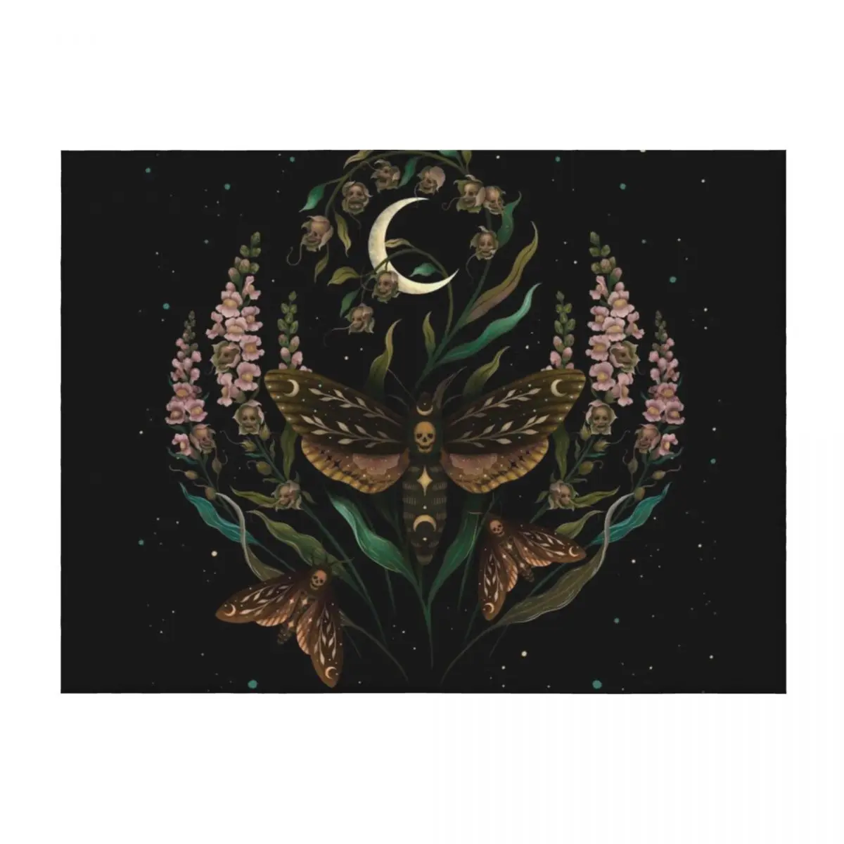 

Death's Head Throw Blanket Sofa Throw Thermals For Travel Soft Beds Custom Blankets