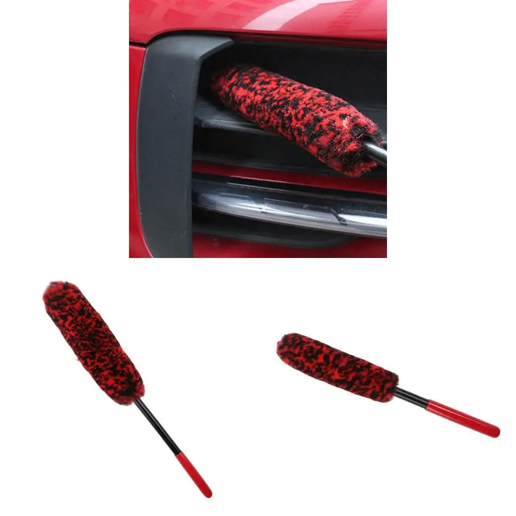 Car Wheel Detailing Brushes Plastic Soft Bristles Short Handle Design For Tight Spaces Brake Dust Cleaner  