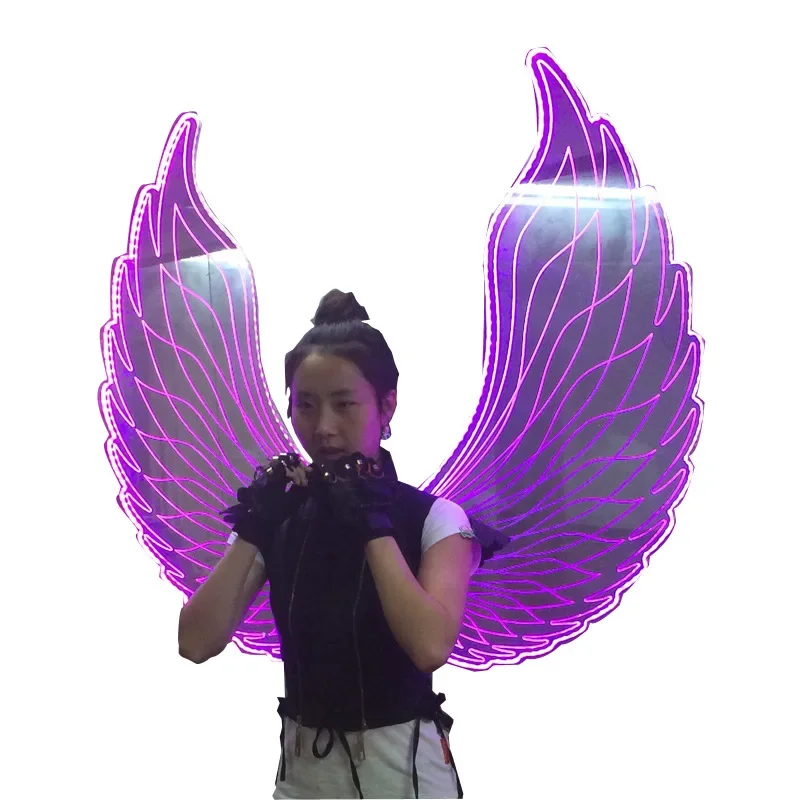 Amazon hot-selling custom LDE luminous angel wings colorful butterfly wings catwalk show props, male and female