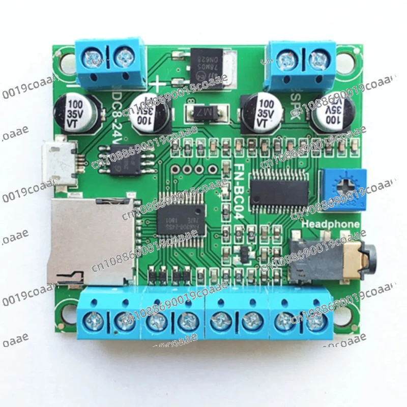 

Switching MP3 Power Amplifier Board Audio Playback Module 10-15W Power Amplifier Output Serial Port Voice Playback Board