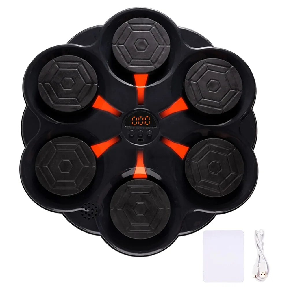 

Умная музыкальная боксерская машина со светодиодной подсветкой и Bluetooth-тренажером для бокса, USB перезаряжаемая стереозвуковая настенная тренировочная техника