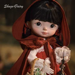 ShugaFairy Gogo 1/6 Bjd Doll Big Head Small Dimple Retro Cute Fullset Sphere Joint Bjd Clothes 28cm Bjd Fairy Anime Figures