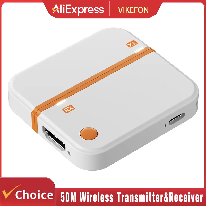 

Беспроводной HDMI-совместимый видеопередатчик-удлинитель Type-C для ТВ-приставки, ПК, телефона, монитора, ноутбука, 50 м