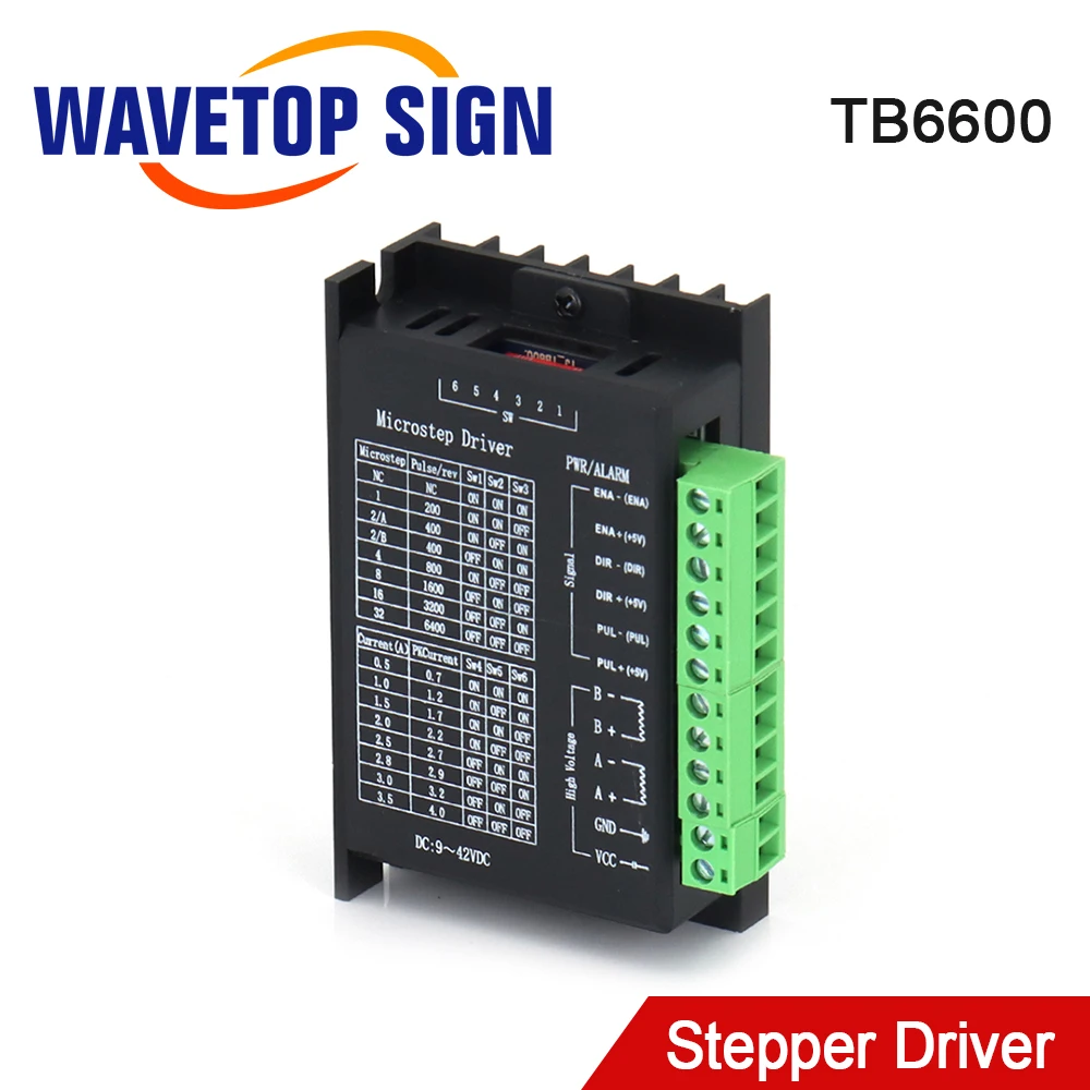 WaveTopSign TB6600 Stepper Motor Driver Upgrade Nema17 Nema23 42/57/86 4.0A 0-42VDC for 3D Printer and CNC Engraving Machine