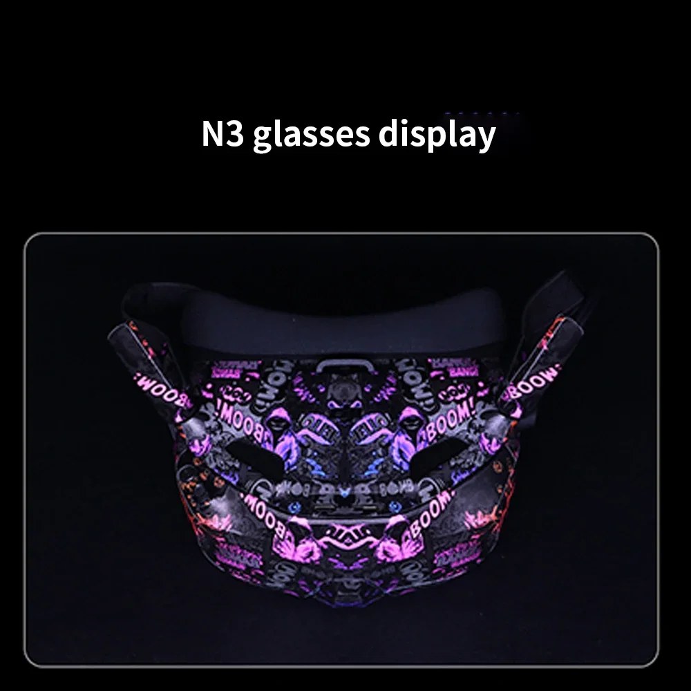 ملصقات مقاومة للماء لـ DJI Neo المضادة للخدش الملونة الجلد طبقة للزينة مجموعة واقية للنظارات N3/RC Motion 3 الملحقات