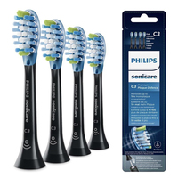 For Philips Sonicare C3 4 PCS Toothbrush Heads Replacement Toothbrush Heads Brush Heads White Or Black Plaque Defence