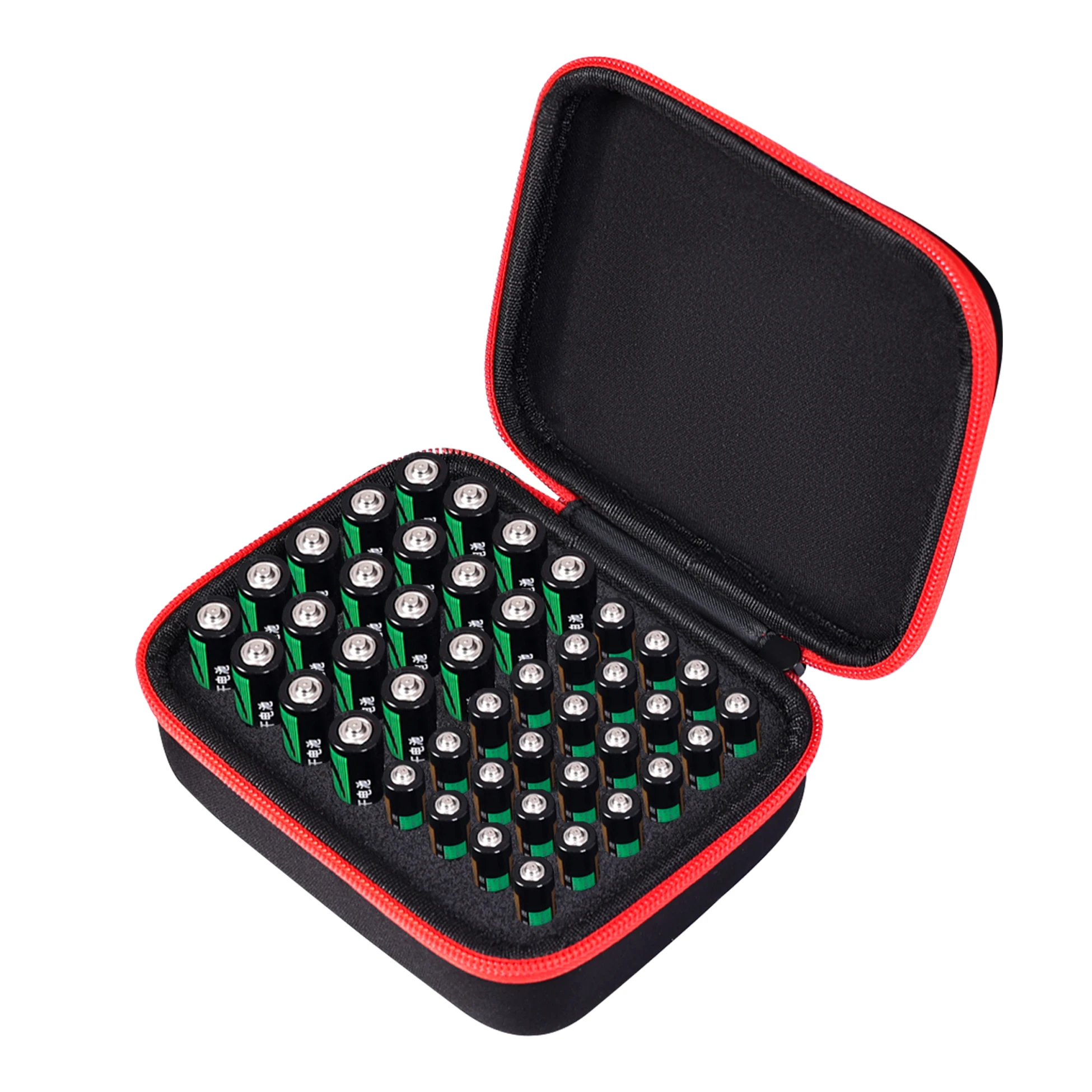 Battery Storage Box Portable Hard Organizer Holds 44AA  AAA Batteries Waterproof Shockproof Case for Home Travel & Electronics