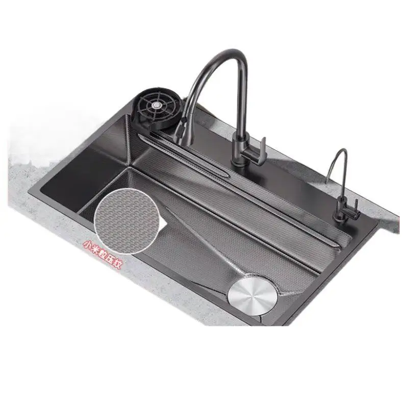 

Stainless steel sink single slot honeycomb dishwashing thickened kitchen household dishwashing sink washing vegetables