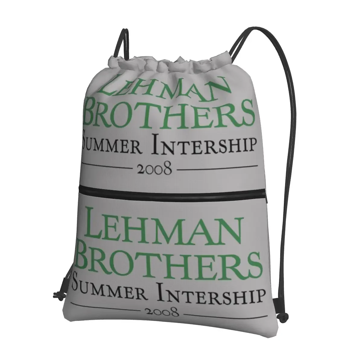 Lehman Brothers ransel portabel kental 2008 tas serut tas serut untuk perjalanan olahraga Pria Wanita musim panas