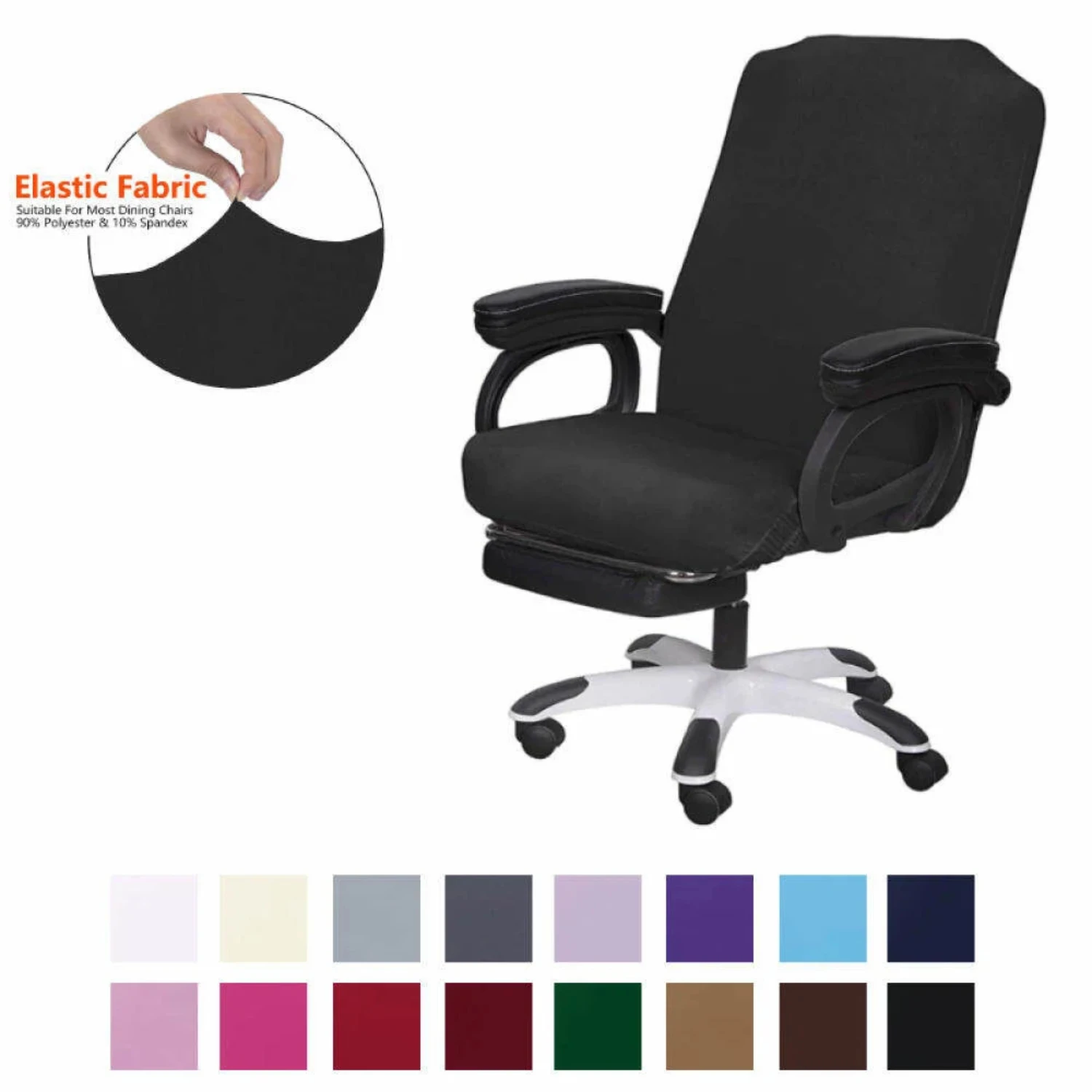 Anti-dirty Removable Slipcovers for S/M/L Sizes Office Stretch Spandex Chair Covers - Protect Your Computer Seat Chairs