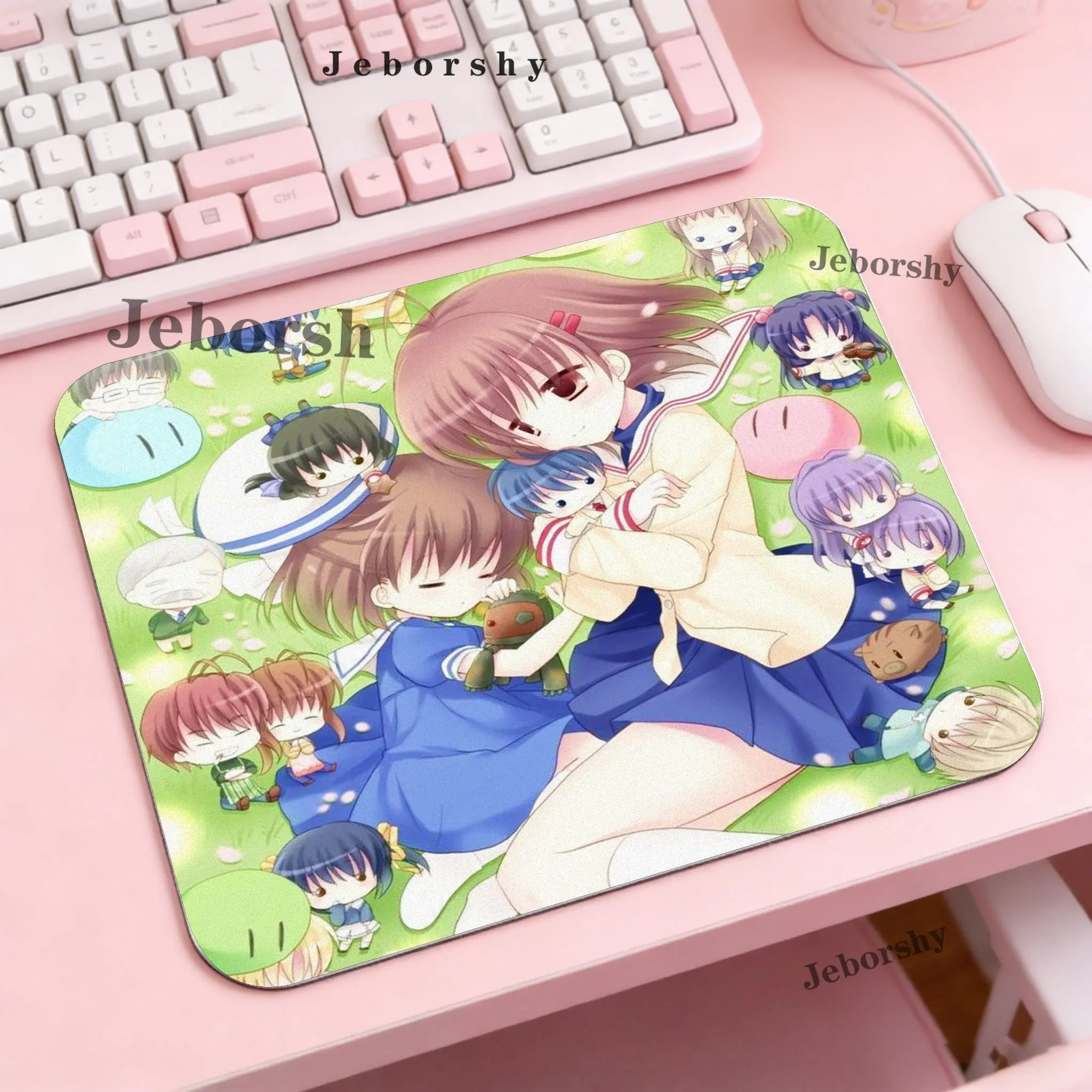 C-ClannadS Mouse Pad small Keyboard Mouse Desk Pad Non-slip Rubber Gaming Mouse Pad Laptop Mouse Carpet