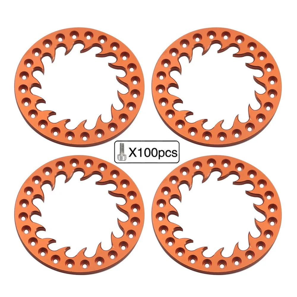 4PCS Aluminum Alloy 1.9 Inch Beadlock Wheel Outer Ring for 1/10 RC Crawler Axial SCX10 TRX4 TRX6 D90 CC01 1.9 Wheels Hub