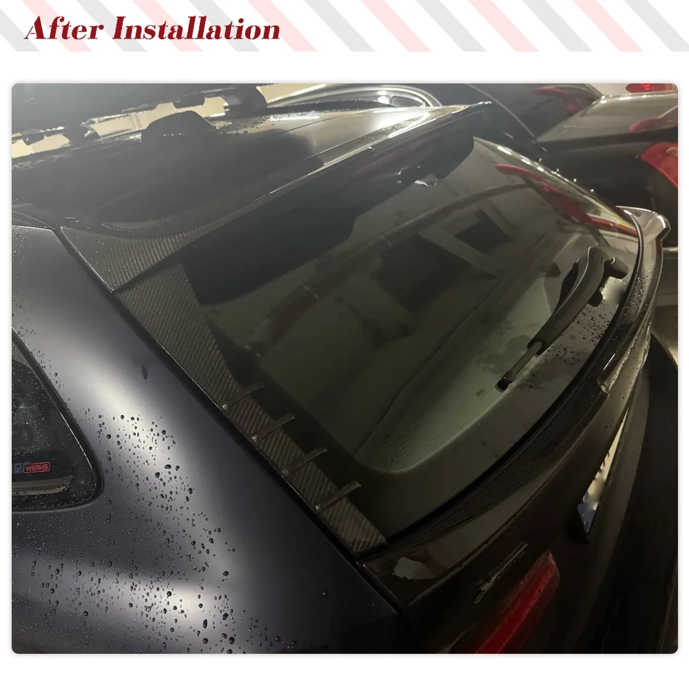 Spoiler sul tetto del bagagliaio dell\'auto in fibra di carbonio a secco per BMW serie 3 G81 M3 tetto posteriore dell\'auto e Spoiler HighKick con ala