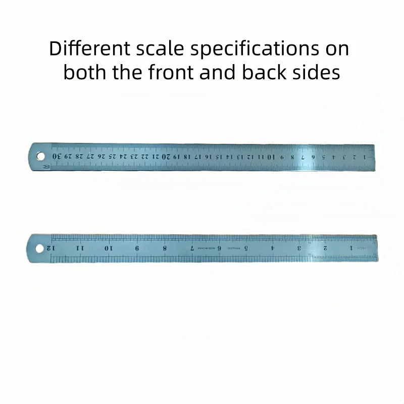 

1/5pcs Steel Plate Ruler 30CM Clear Scale Ultra-Thin Stainless Steel Multifunctional Drawing Measuring Tool for School