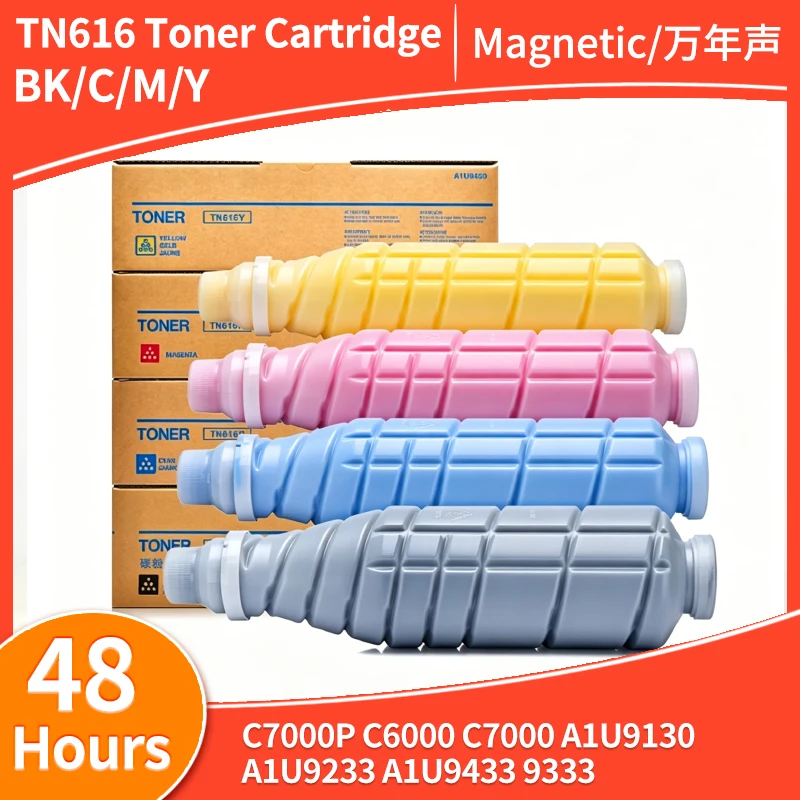 TN616 TN616K TN616Y TN616C 616M Toner Cartridge Compatible for Konica Minolta C6000 C7000 C7000P A1U9130 A1U9233 A1U9433 A1U9333