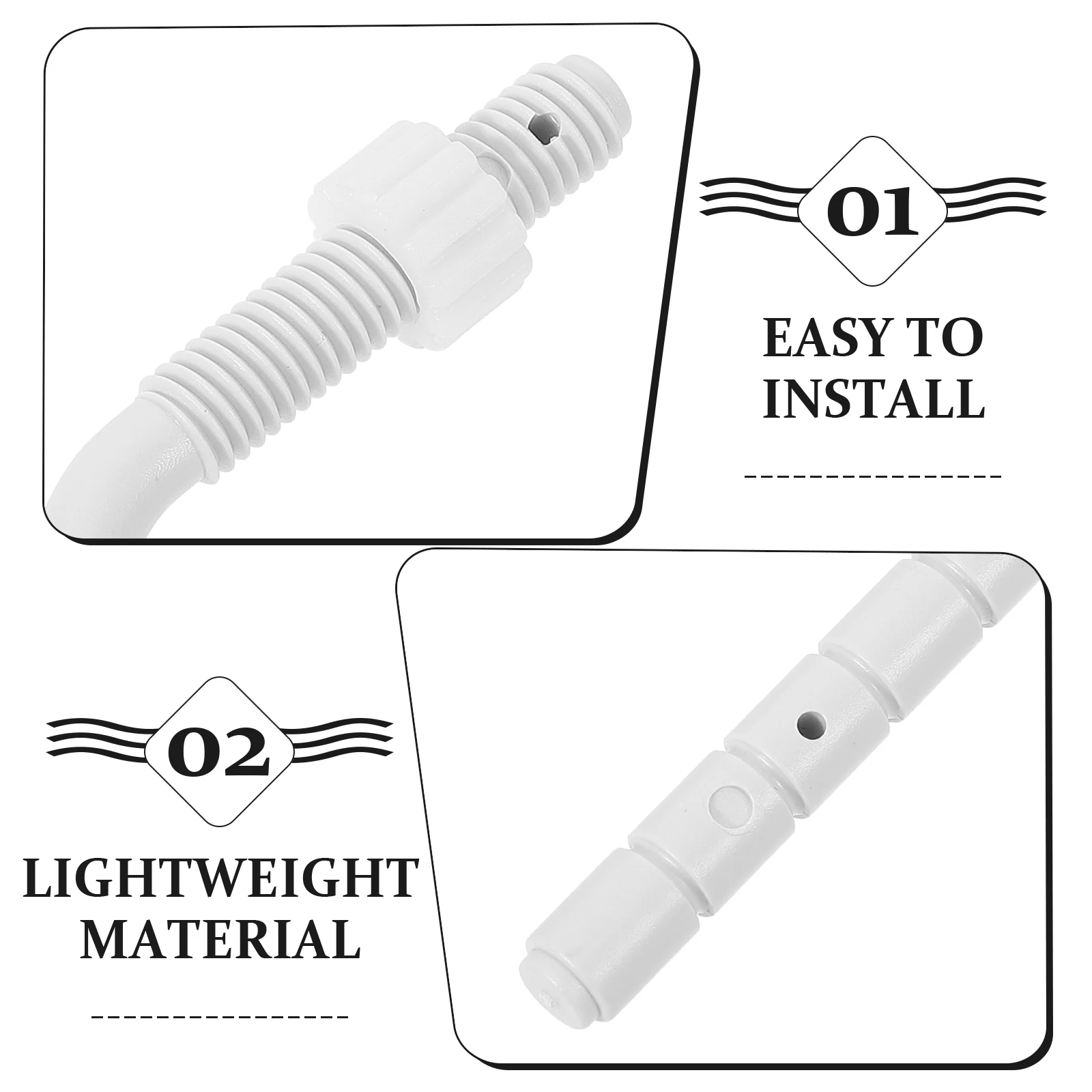 

1 Pair Push Button Flush Extension Threaded Replacement Plastic Toilet Button Rods Toilet Tank Flush Rods Helper Repair Kit