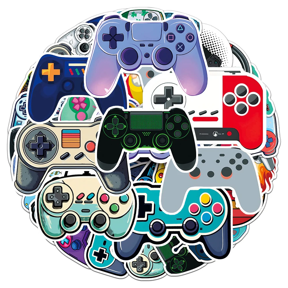 

10/30/50PCS Classic Vintage Joystick Gamepad Cartoon Stickers Waterproof DIY Laptop Motorcycle Phone Diary Funny Graffiti Decals