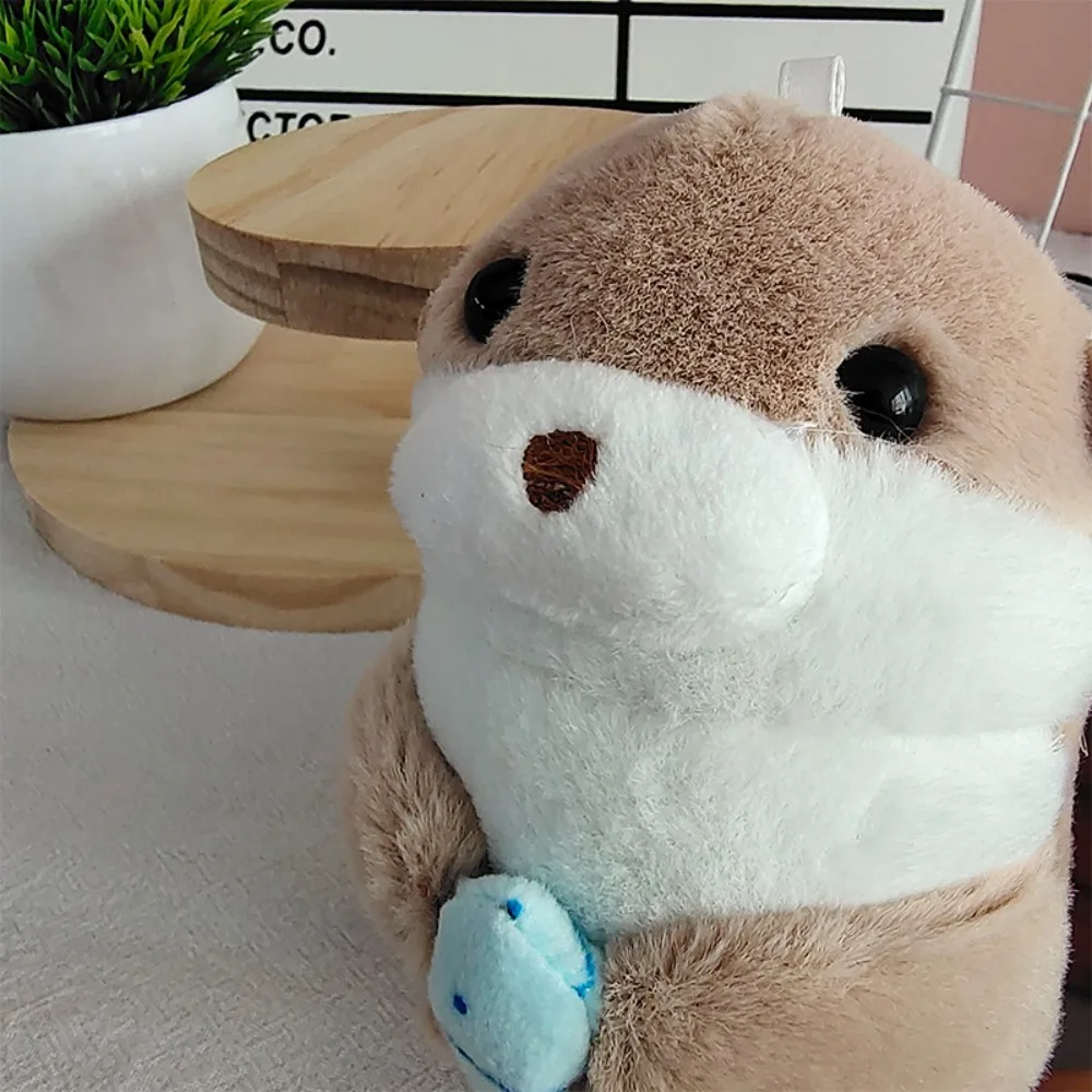 New 11cm Lovely Otters Pendant Little Animal Otter Plush Pendant Table Decoration Backpack Keyrings