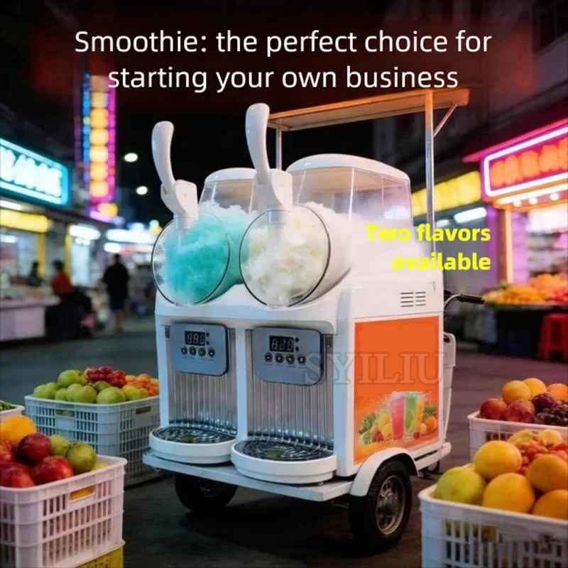 New Style 2L*2 Double Tank Mini Black Sliver Ice Slush Machine Slush Drink Machine For Home And Shop