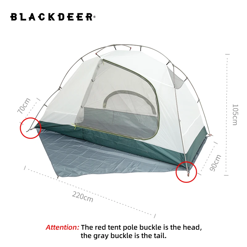 Blackdeer New Archeos 1pro 2.0 One Person Silicon Coated Tent For Hiking Trekking 220*90cm 8.5mm Aluminum Pole with Footprint