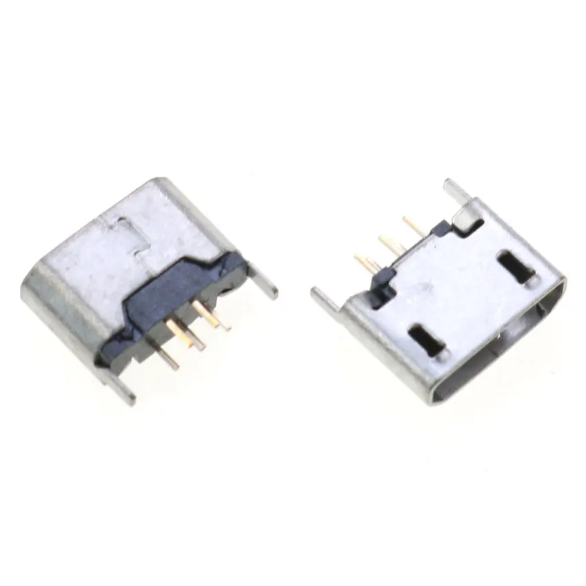 Cltgxdd 5/10/20/30/50pcs Micro USB 5P Female Connector 180 degrees in-line Micro 5 Pin USB Socket Plug-in Vertical Charging Port