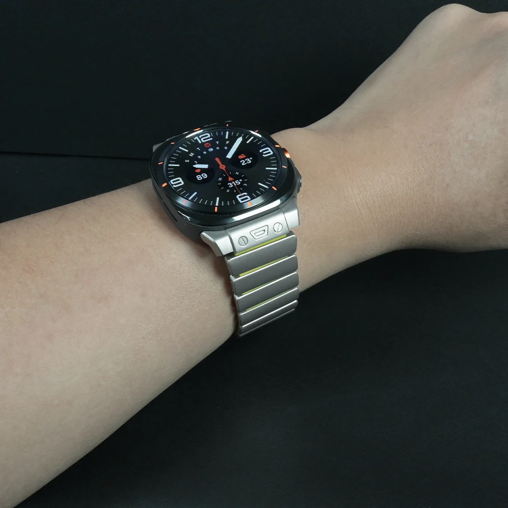 حزام تيتانيوم لساعة سامسونج جالاكسي Ultra2 2025 سوار مغناطيسي فاخر لساعة سامسونج جالاكسي الترا 47 مللي متر 2024 حزام ساعة مان #6